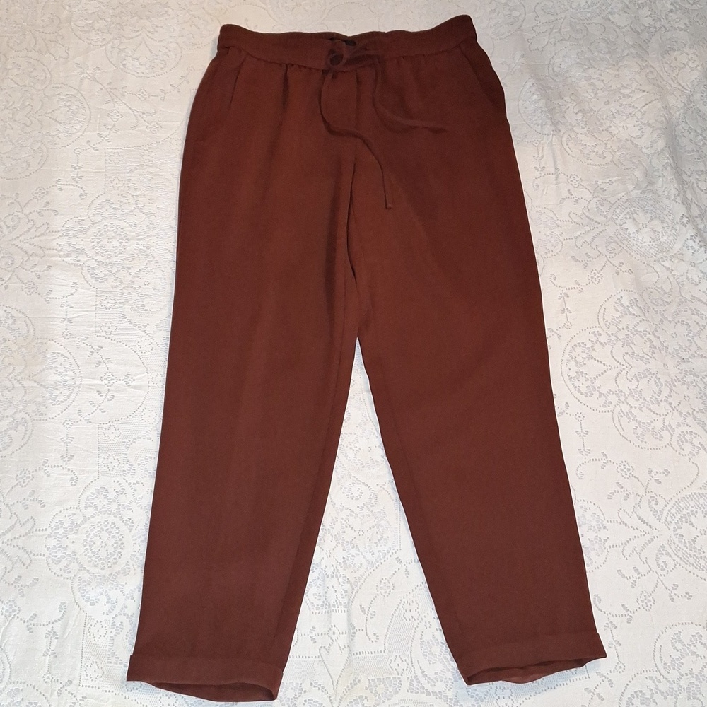 J CREW Elastic Waist Crepe Cuffed Pant